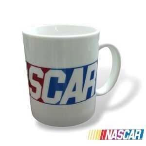 White Ceramic Large Graphic NASCAR Logo Mug